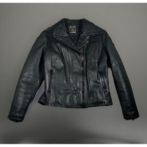 Vintage Hein Gericke Premium Leather‎ Motorcycle Jacket Women Size 38 Black